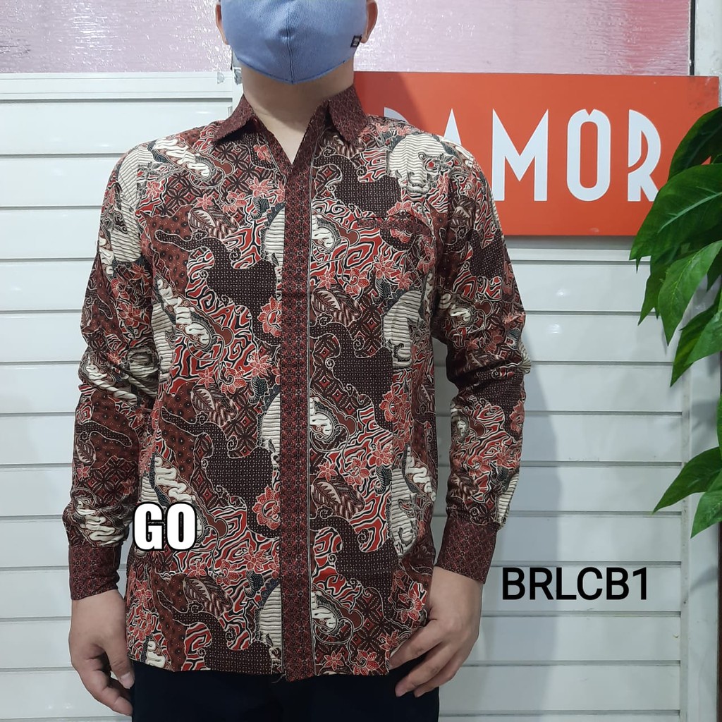 bego BRLCB DAMOR (CRESSIDA) BATIK Cowok Pakaian Pria Kemeja Batik Reguler Lengan Panjang