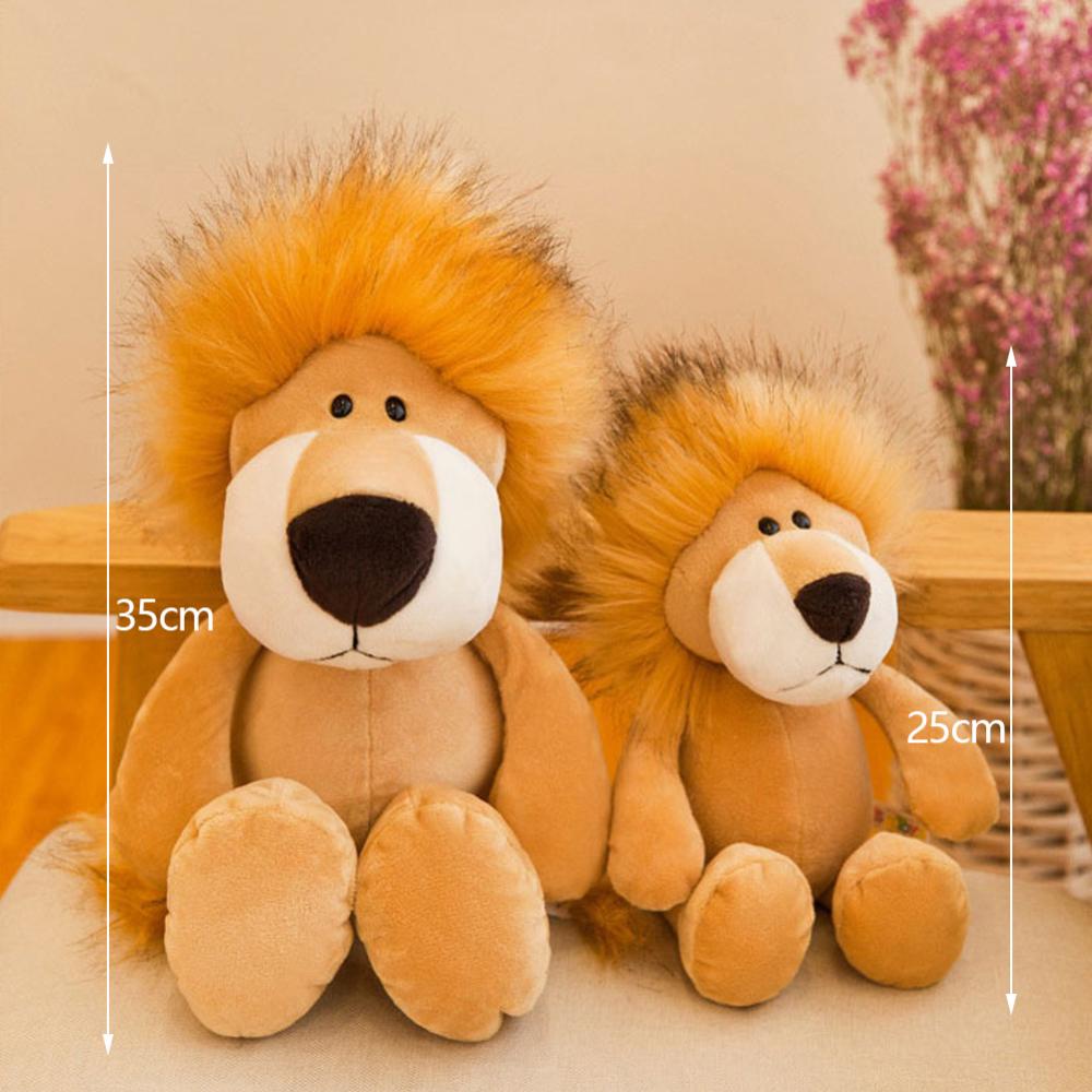 Timekey Mainan Boneka Stuffed Plush Kartun Hewan Hutan Singa Harimau Gajah Jerapah Rakun Monyet A3Q9 25 / 35cm Untuk Anak