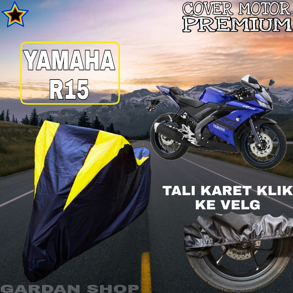 Sarung Motor YAMAHA R15 Hitam kuning Body Cover Penutup Pelindung Motor Yamaha R15 PREMIUM