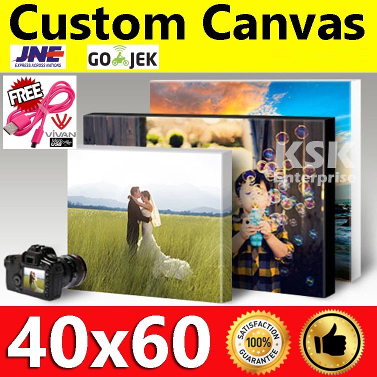 

Cetak Foto Photo kanvas Canvas spanram Printing Frameless canvas 50x60