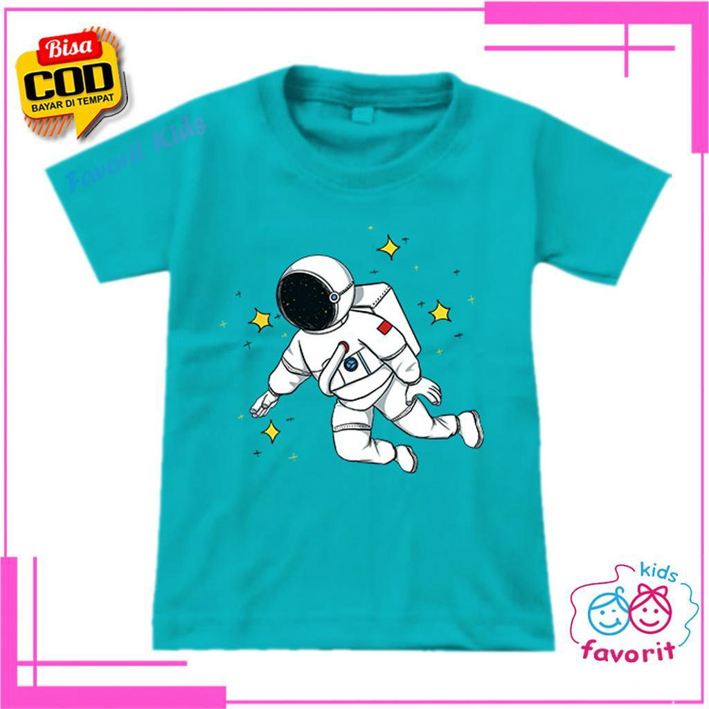 KAOS ANAK LAKI LAKI LENGAN PENDEK MOTIF ASTRONOUT