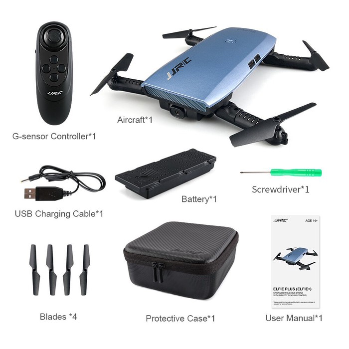 Best Quality  Ready Mini Drone Selfie JJRC H47 ELFIE + Plus Camera 2mp Pocket Import