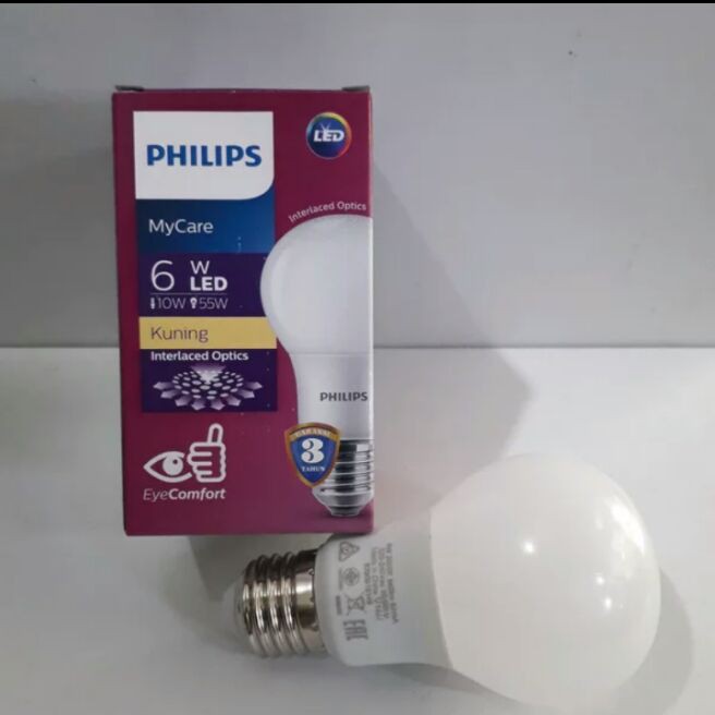 Lampu Philips LED 6W 6 Watt 6Watt 6 W WWL Warm White Kuning