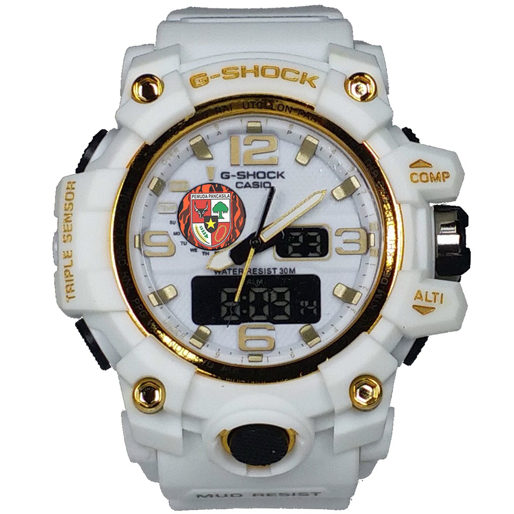 Exclusive Jam PEMUDA PANCASILA Double Time (Full Putih List Gold)