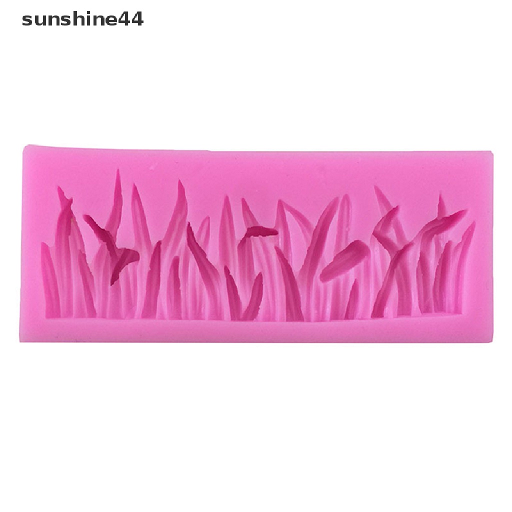 Sunshine Cetakan Fondant Bentuk Rumput 3D Bahan Silikon Untuk Dekorasi Kue DIY