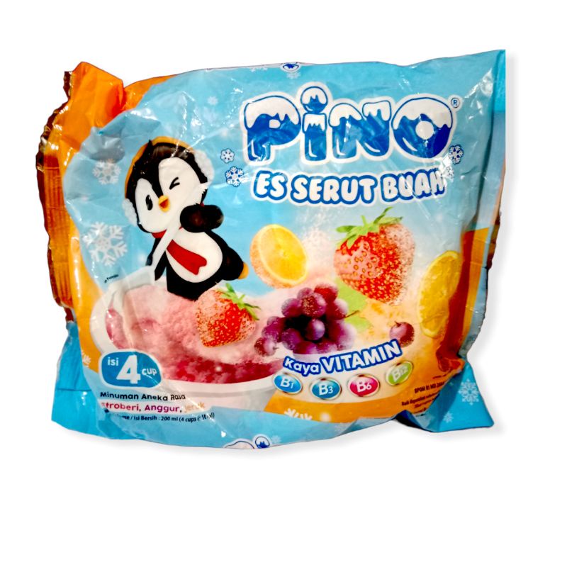 Pino Ice Cup isi 4 pcs rasa Strawberry, Anggur, Jeruk - Hot Product