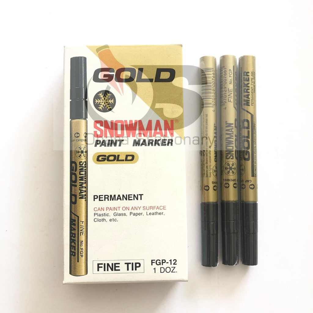 

SPIDOL Permanen Paint Marker Snowman Kecil FGP / GOLD