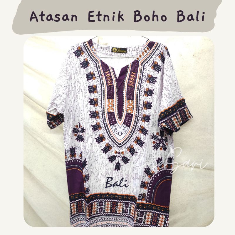 Atasan Etnik Boho Bali | Atasan Pria Wanita Motif Etnik Boho | Atasan Etnik Bali