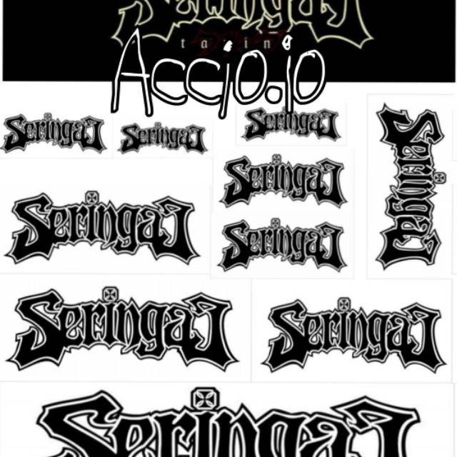 

Stiker pack Logo Band Seringai ( 12 pcs )