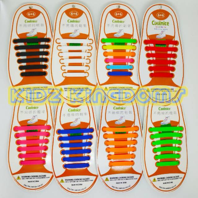 Premium Tali Sepatu Silikon Anak - Tali Sepatu Karet Anak Anak