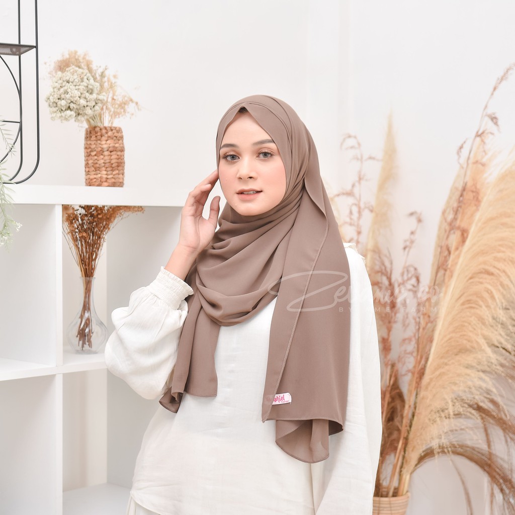 Promo Puncak 6.6 Big Sale | Balqis Pashmina / Pashmina Double Layer Best Material Armany Super Jatuh Mudah Dibentuk Tidak Licin Ukuran Panjang 200 cm By Zevanic.co-TANAH