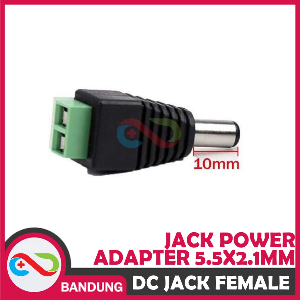 DC JACK FEMALE POWER ADAPTER 5.5X2.1MM BAUT SOCKET SOKET BETINA 2.1X5.