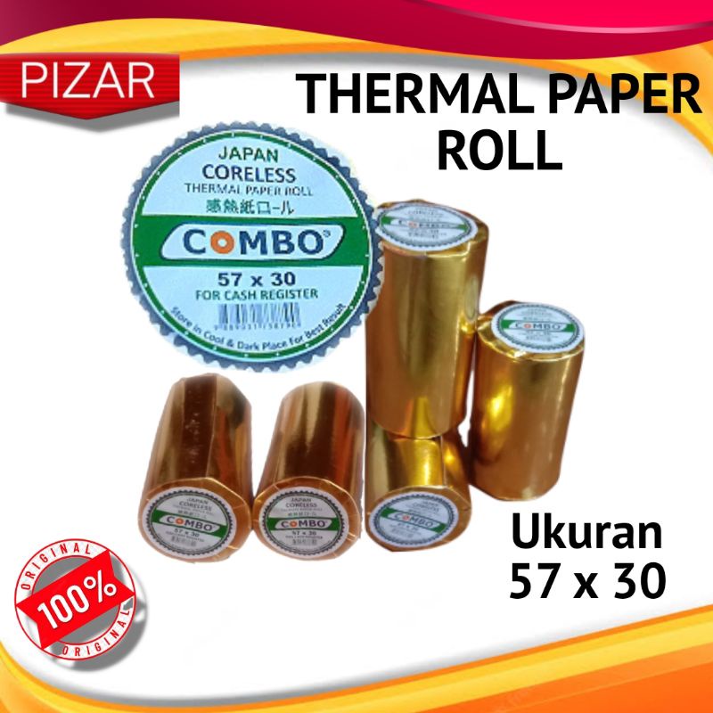 

Kertas Struk Kasir / Kertas Thermal 57x30 / Kertas Kasir Roll Combo