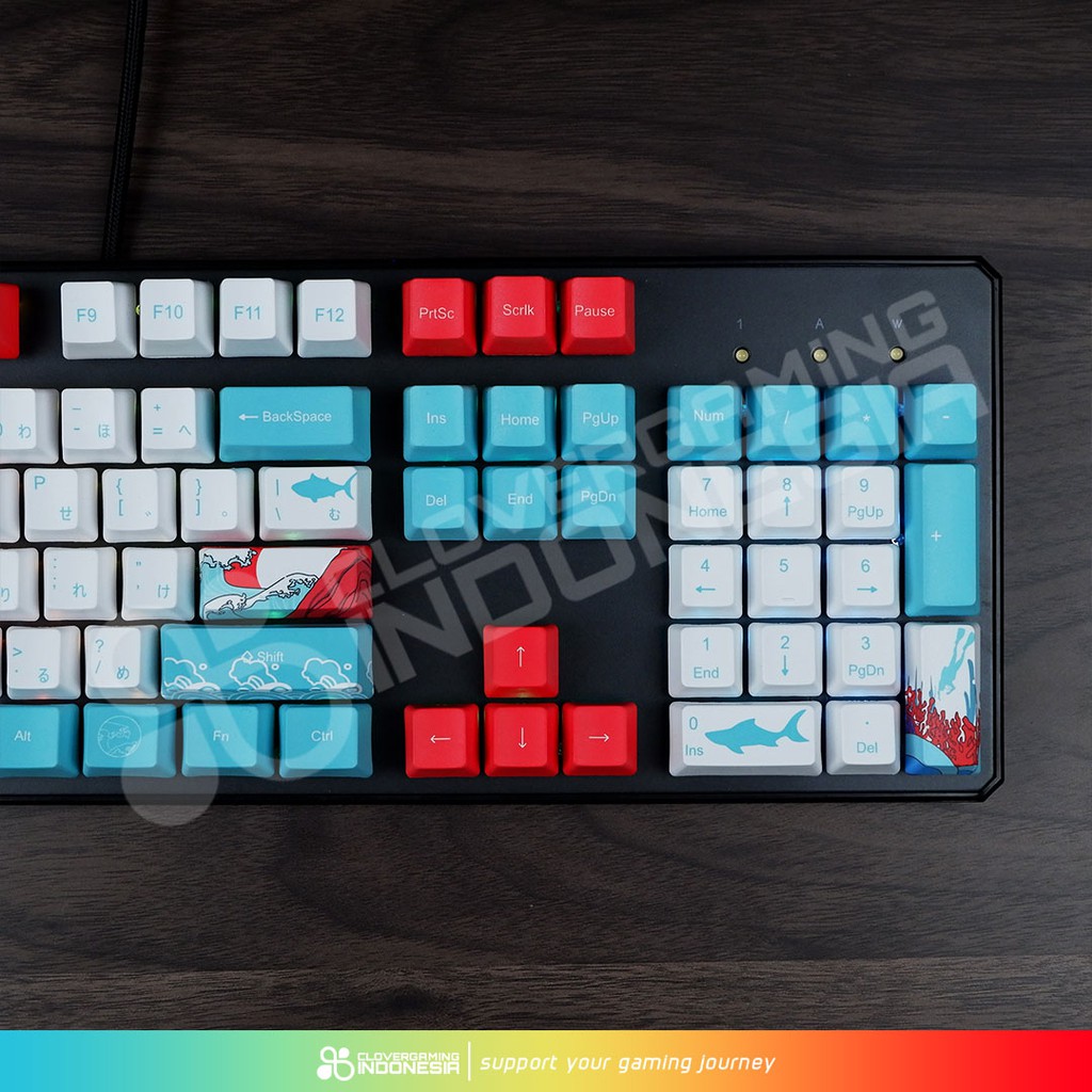 Keycaps Coral Sea Japanese PBT - Mechanical Gaming Keyboard Custom