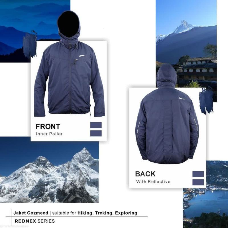 JAKET COZMEED REDNEX | TASLAN WATERPROOF ANTI AIR JACKET PARASIT POLAR GUNUNG RIDING