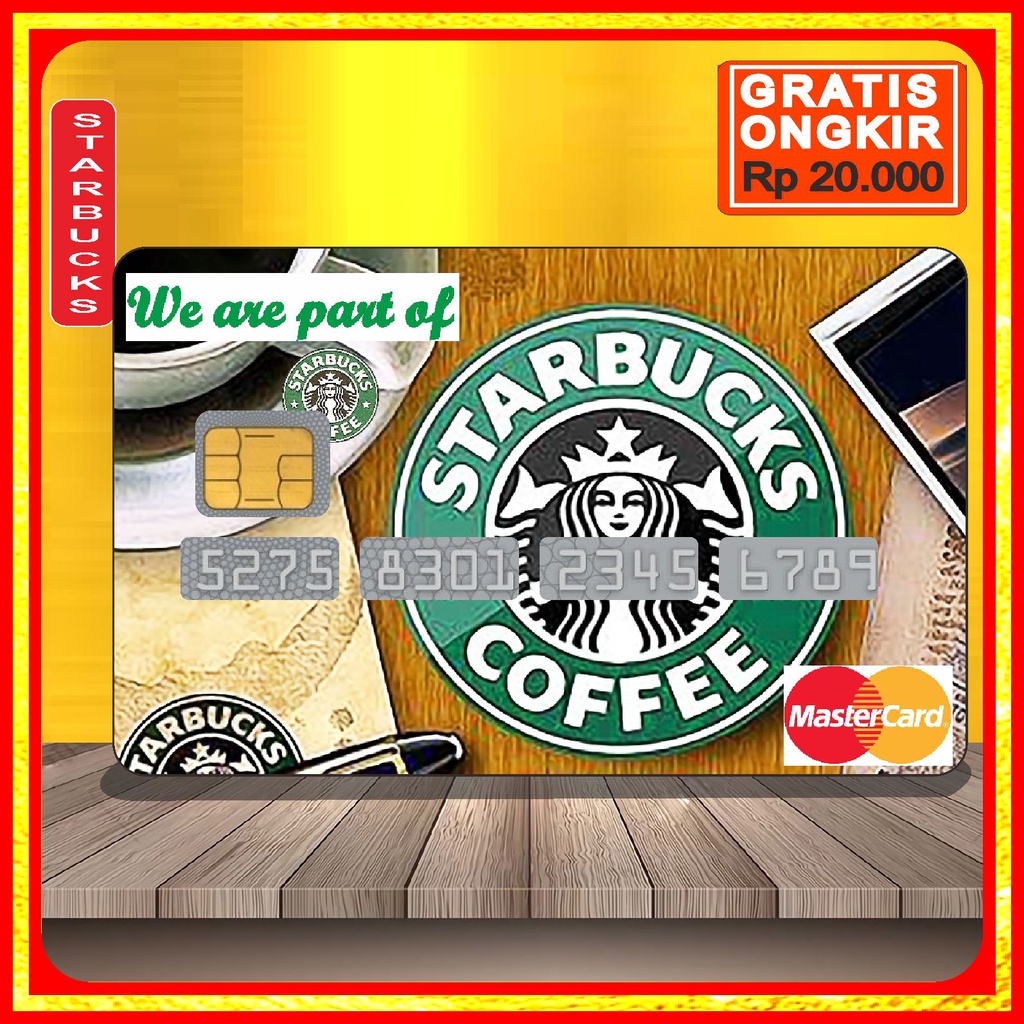 

Stiker Skin Kartu atm Card Starbucks