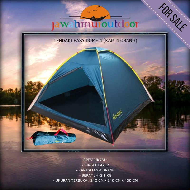 Jual Tenda Camping Tendaki Easy Dome Kapasitas Single Layer Hiking Outdoor Shopee Indonesia