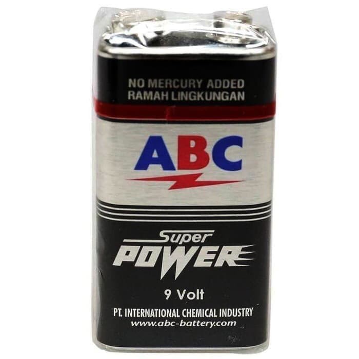 BATTERAI/BATERAI/BATTERY/BATRE ABC HITAM SUPER POWER 9V - BATRE 9V ABC SUPER POWER - BATTERY 9V