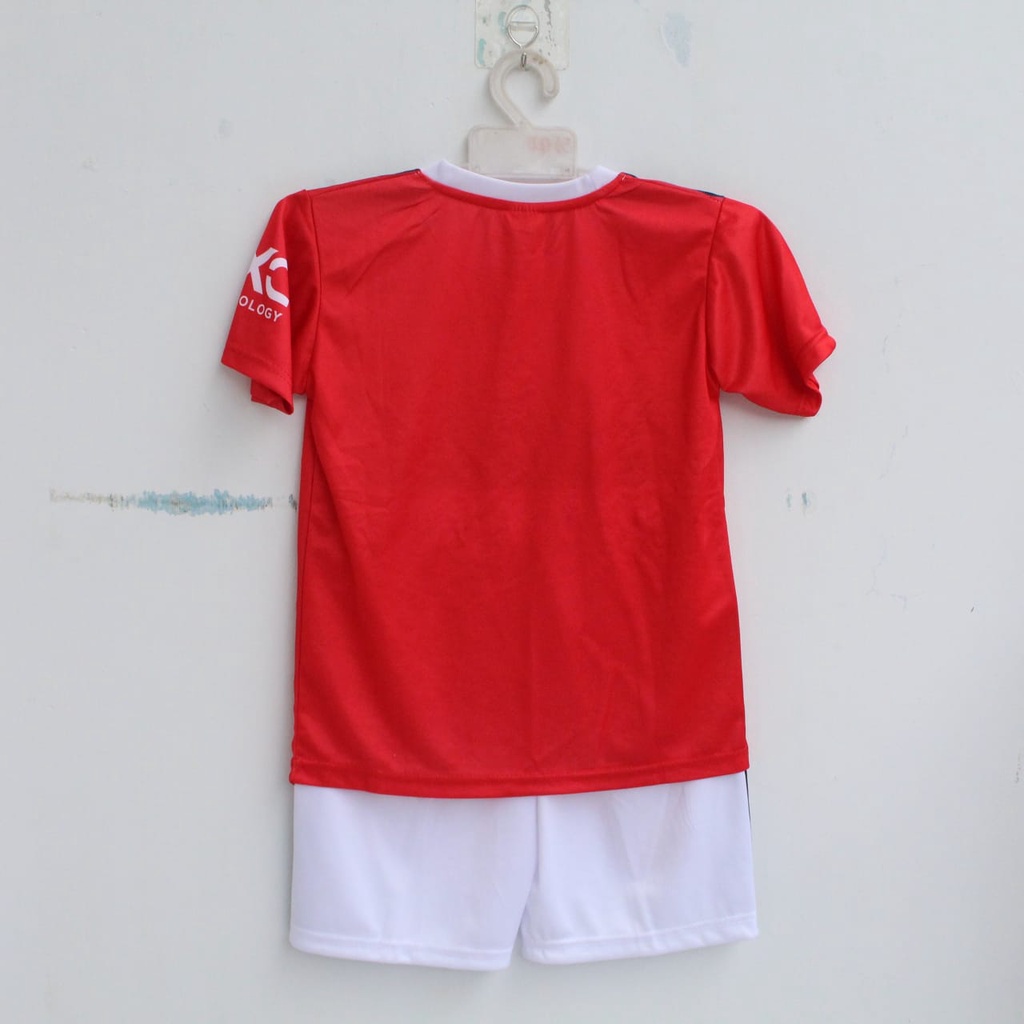 jersey setelan baju bola mu printing size 10-20