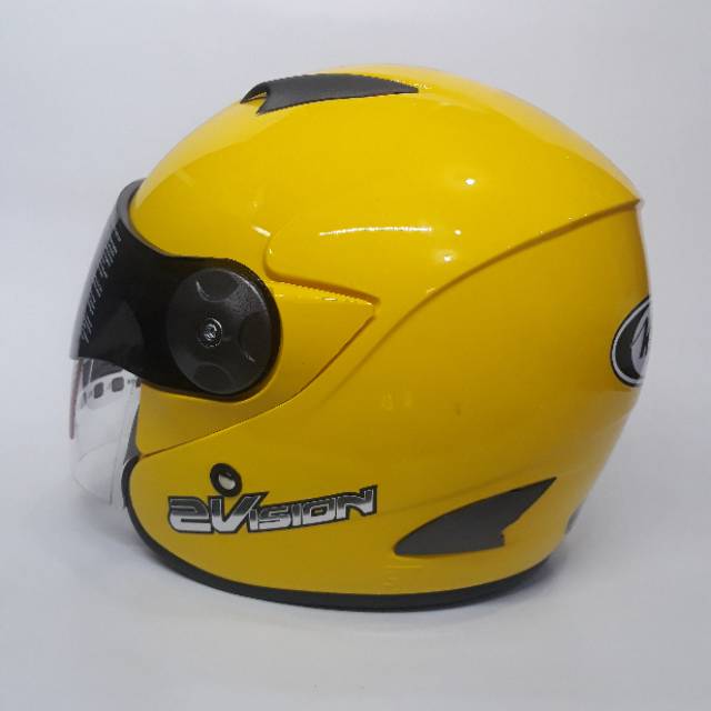 Helm KYT 2 VISION KUNING/Crimsone Yellow Paket Ganteng