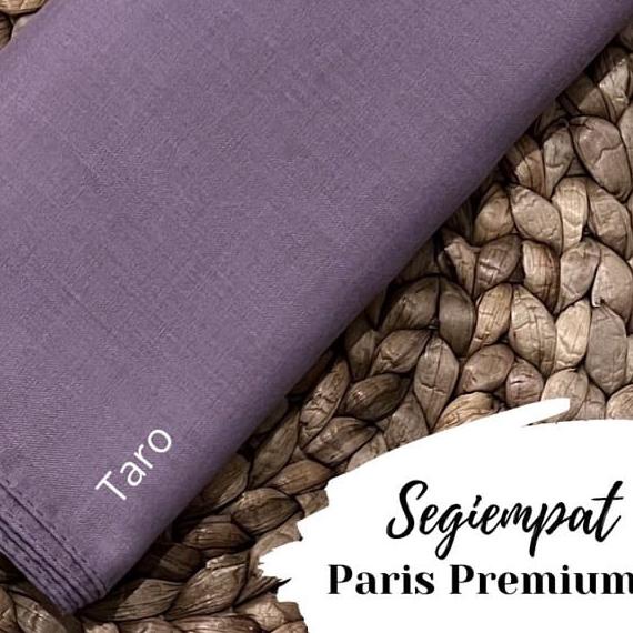 ➵ kerudung jilbab segi empat bahan PARIS VOAL PREMIUM anti letoy bisa untuk sekolah warna taro / lav