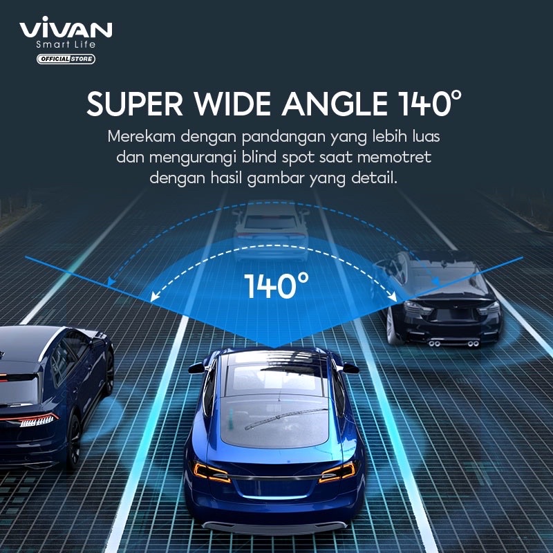 VIVAN Dash Cam / CCTV Mobil 1080HD VDR01 Super Wide Angle High Resolution -Garansi Resmi 1 Tahun Dashcam