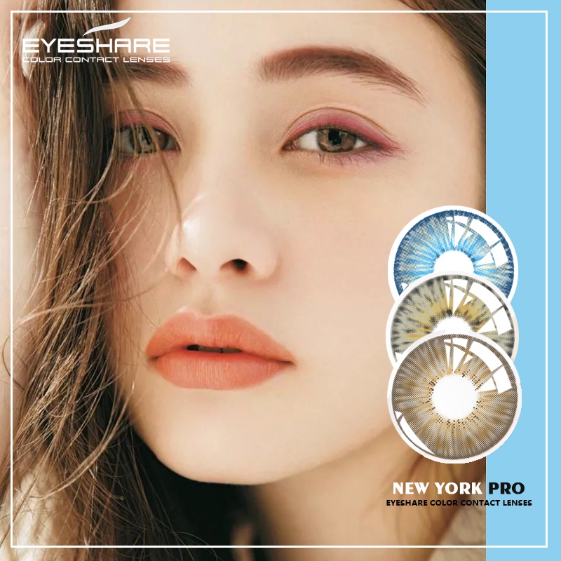 [✅COD] EYESHARE SOFTLENS NEW YORK PRO SERI Lensa Kontak Normal 14.2 MM NATURAL KOREA (NORMAL) BIG EYES LENSA WARNA SOFLEN MODEL TERBARU 2023