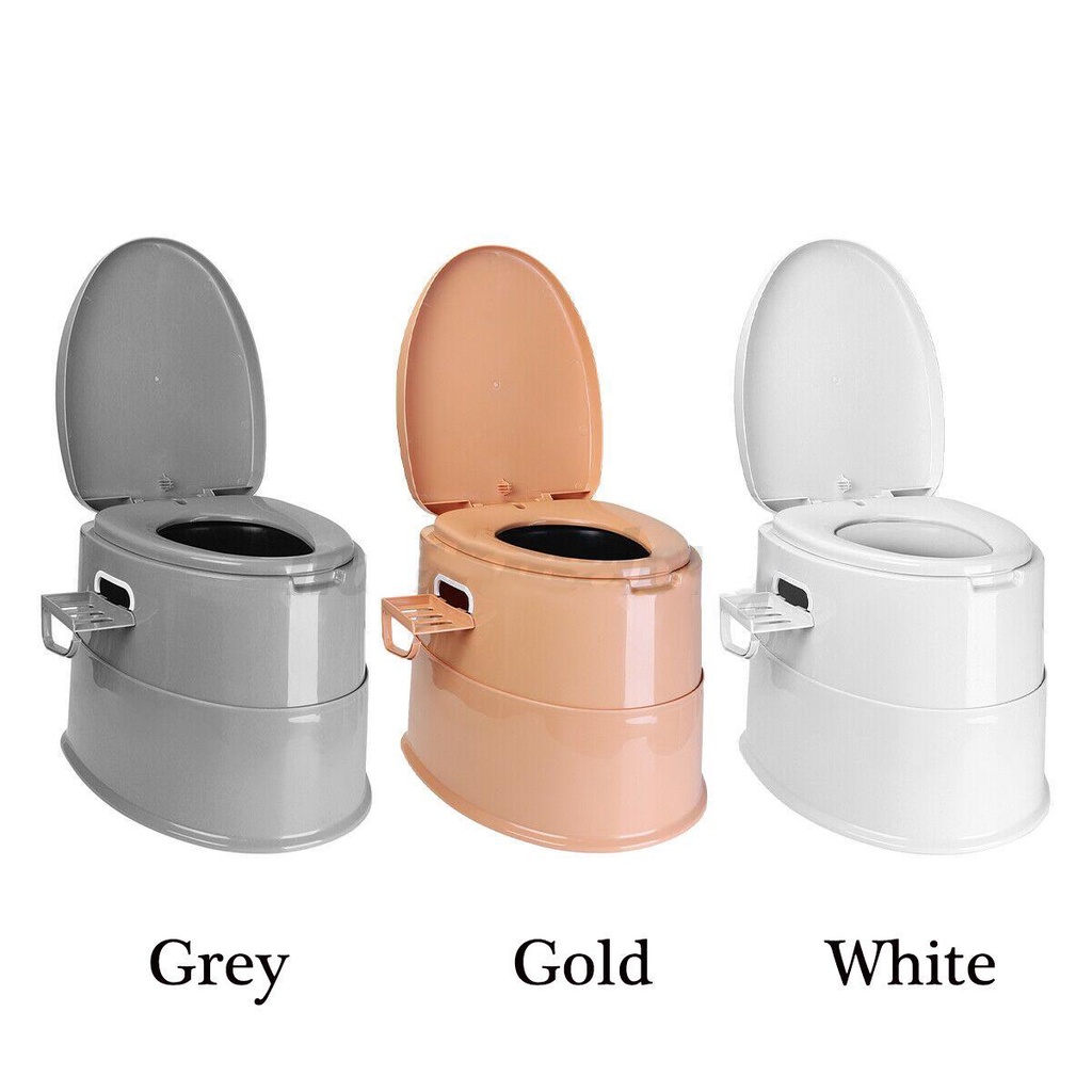 Chookyy Toilet Portable Hamil Commode Camping Dengan Holder Roll Kertas