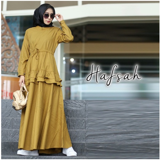 HAFSAH DRESS KUNING - DRESS MAXY BAJU WANITA - HIJAB64    HAFSAH DRESS KUNING - DRESS MAXY BAJU WANI