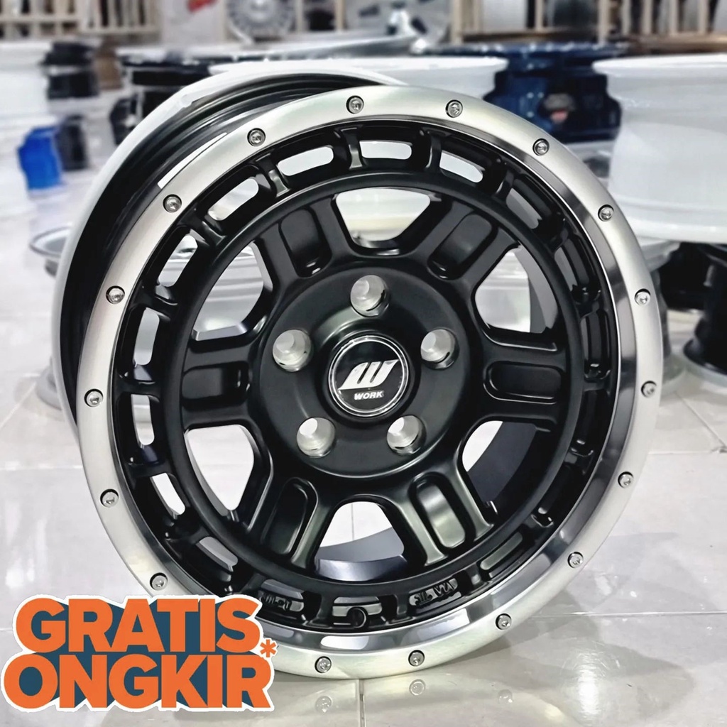 velg offroad ring 15 Work Grabic baut 5x14,3 velg mobil R15x7 rush,innova,terios