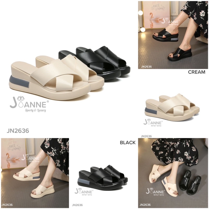 [ORIGINAL] Sandal Wanita JOANNE Wedges Sandals Gunung #JN2636