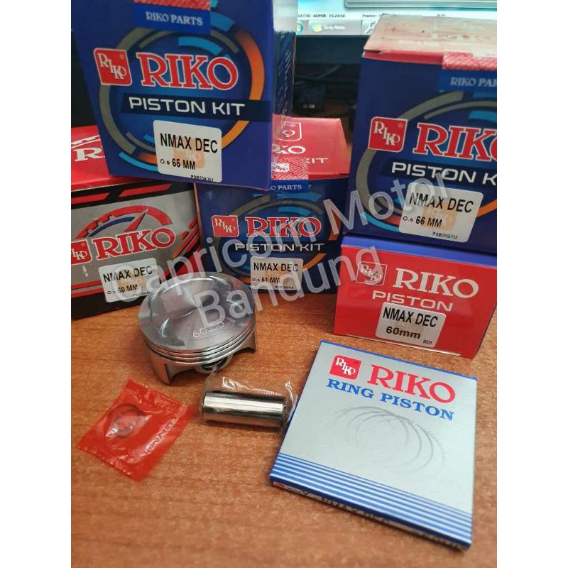 Piston Kit NMAX VIXION JUPITER MX RIKO DEC BORE UP 60 61 62 63 64