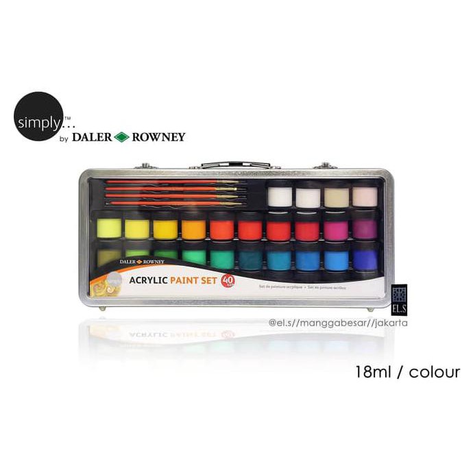 

Ready Oke Daler Rowney Simply Acrylic Paint Set 40 ( Cat Akrilik )