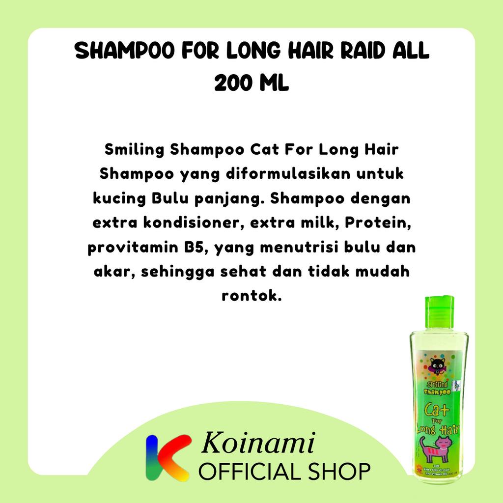 SMILLING FOR LONG HAIR 200 ml  HIJAU / shampo kucing bulu panjang / cat / RAID ALL