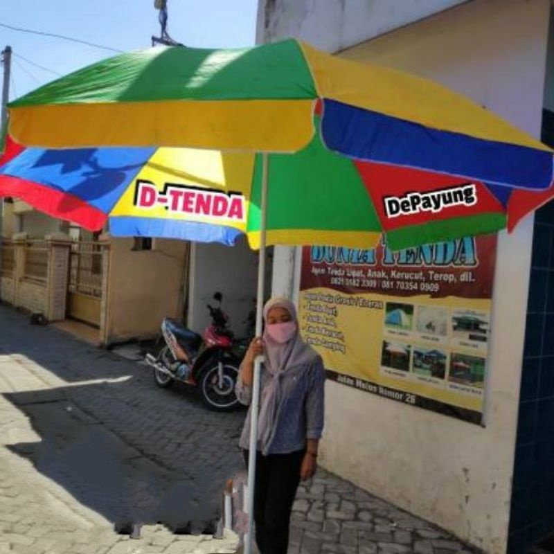 Jual Payung Pantai Pelangi Jumbo Payung Tenda Besar Payung Besar