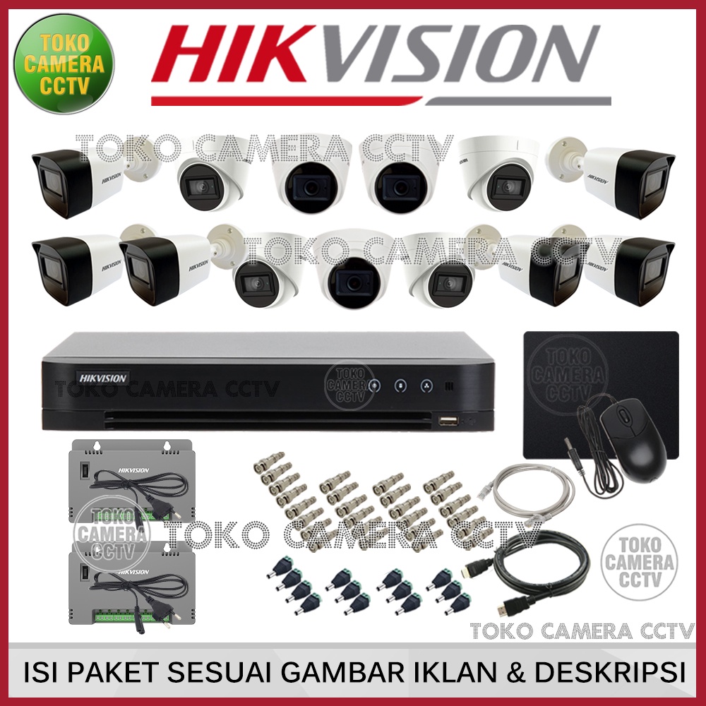 PAKET CCTV HIKVISION 8MP 16 CHANNEL 13 KAMERA
