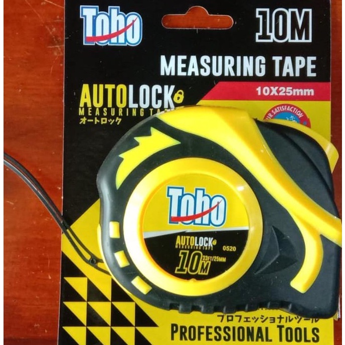 Meteran toho 10m autolock / Measuring Tape Autolock TOHO 10 meter/ meteran 10m toho / 10 m/ 10m