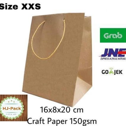 

Paperbag goodie bag Paper bag Tas kertas 16x8x20 Paper bag kecil craft