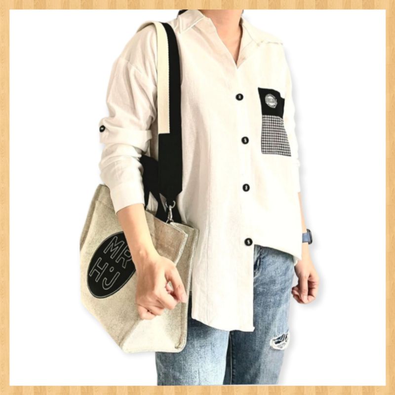 Baju Atasan Blouse Kemeja Wanita Casual Katun Linen Premium Kekinian Lubana