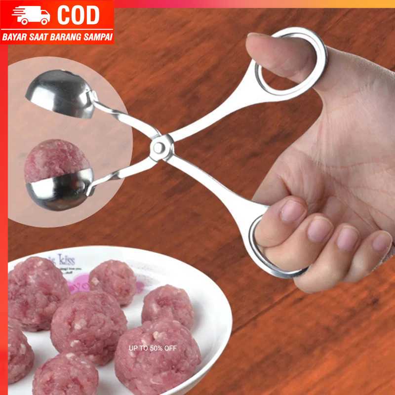 (100% BARANG ORI) Meatball Spoon Scoop Gunting Sendok Pembuat Bakso D0985