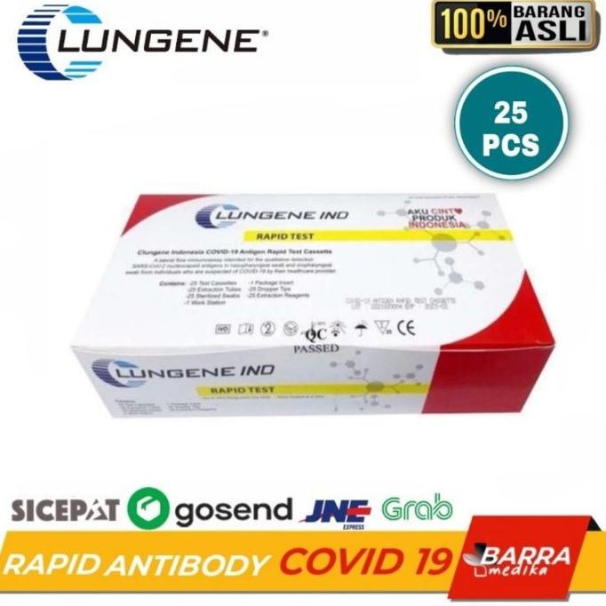 Ready Stock Lungene Merah Rapid Test | Swab Antigen Mandiri Dwinopraka