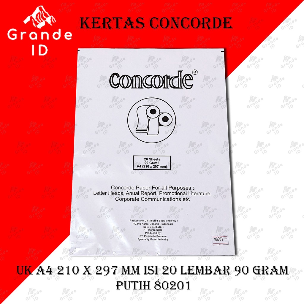 

KERTAS CONCORDE 90 GRAM UKURAN A4 ISI 20 LEMBAR