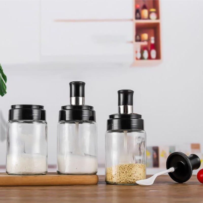 PROMO Tempat Bumbu Dapur Gula Garam Serbaguna Botol Bumbu Dapur DILENGKAPI SENDOK BL-1 - TERMURAH