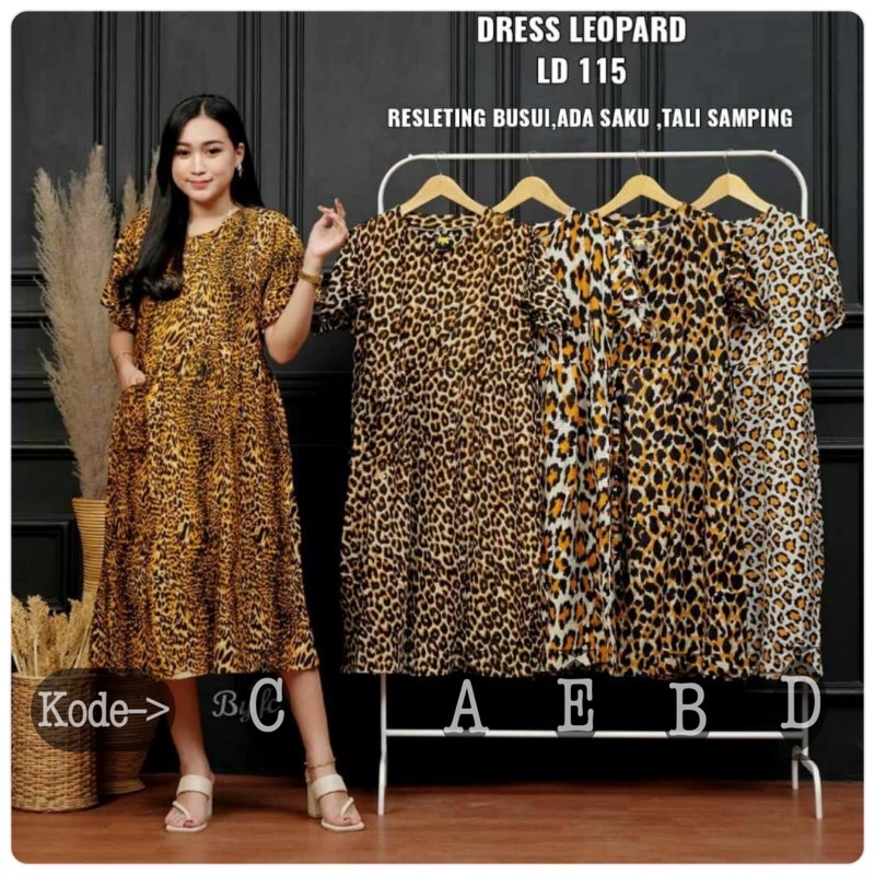 DASTER BUSUI DRESS VIRAL Bigsize dan Allsize LEOPART MACAN