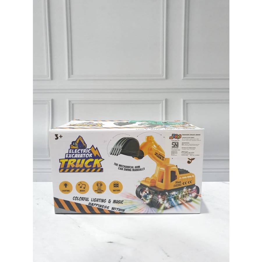 Mainan Electric Excavator Truck power with light and music