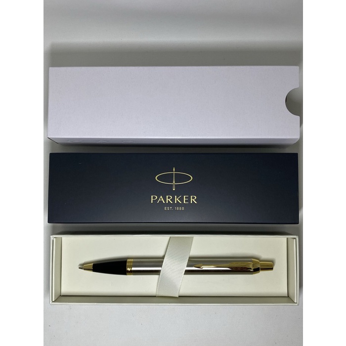 

Pulpen Parker New Im Brushed Metal Original Bp Gt ( Klip Emas )