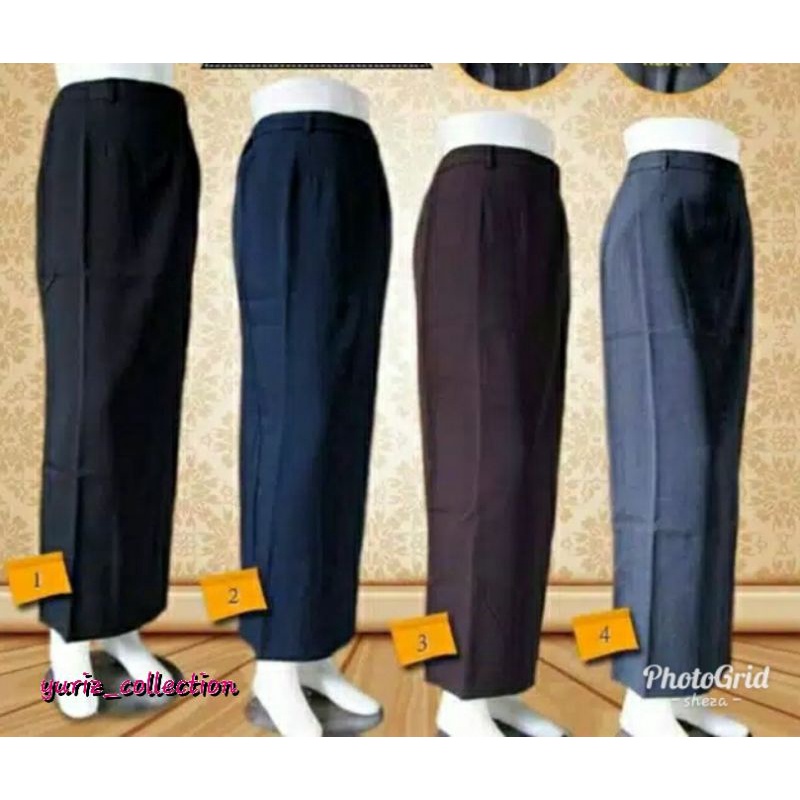 ROK SPAN PANJANG STANDAR DAN JUMBO /SPAN SCUBA PREMIUM/ROK KERJA  WANITA