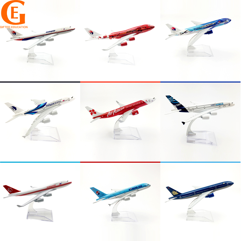 Miniatur Diecast Pesawat Terbang Malaysia Airlines A320 Airbus A380 Boeing B737 B777 B787 16CM Skala 1 / 400