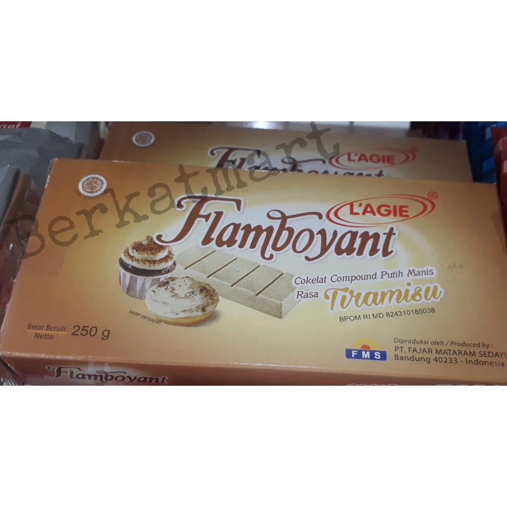 COKLAT TIRAMISU FLAMBOYAN 250 Gram dari Lagie Compound Chocolate Halal