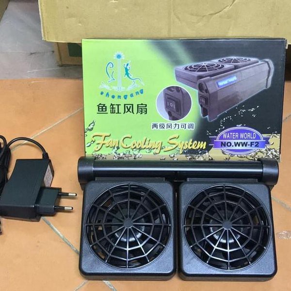 Cooling Fan Water World WW-F2 Kipas Aquarium Pendingin Double Aquarium